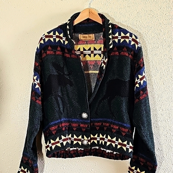 Painted Pony Tapestry Native Jacket - Picture 1 of 8